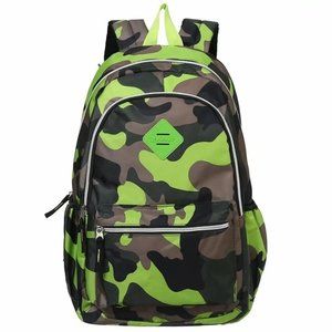 Camouflage 19-Inch Student School Book Bag & kids Sports Backpack, Green